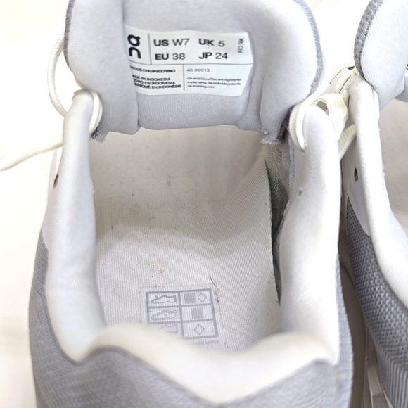 On Cloud Runner, Women's sz. 7, White/Gray - Picture 7 of 12